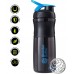 Шейкер спортивний (пляшка) BlenderBottle SportMixer Flip 28oz/820ml Black/Cyan, код: SM 28oz Black/Cyan-PP