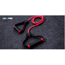 Еспандер трубчастий LivePro Tonic Tube Pro 1200х11х5 мм, червоний-чорний, код: 6951376150063