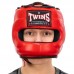 Шолом боксерський з бампером шкіряний Twins Steel Frame S, червоний, код: BO-0573_SR Шолом боксерський з бампером шкіряний Twins Steel Frame S, червоний, код: BO-0573_SR