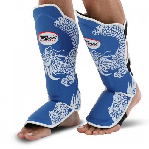 Захист гомілки та стопи для єдиноборств Twins, розмір M, синій, код: BO-9484_MBL