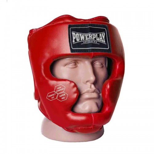 Боксерський шолом тренувальний PowerPlay червоний XS, код: PP_3043_XS_Red