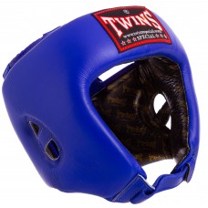 Шолом боксерський відкритий шкіряний Twins XL синій-чорний, код: HGL8-2T_XLBL-S52