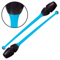 Булави для художньої гімнастики FitGo 350 мм, блакитний-чорний, код: C-0964_NBK