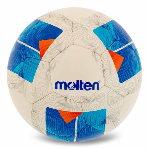 М"яч футбольний Molten №5 PVC, білий-синій, код: F5N1711-S52