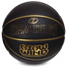 М"яч баскетбольний Spalding Glow Wind №7 чорний, код: 76992Y-S52