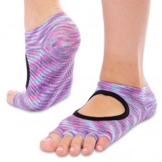 Шкарпетки для йоги з закритими пальцями FitGo фіолетовий, код: FI-0438-1_V