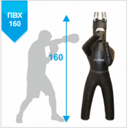 Боксерський манекен з ногами Boyko-Sport ПВХ лівий на 6 пружинах L180 мм 1600х550 мм, код: bs0512022001-BK