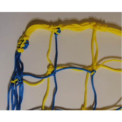 Сітки для футзалу гандболу міні-футболу Tarida (пара) 120х120 мм (D=4,5 мм), білий, жовто-синій, код: 5551403-TI