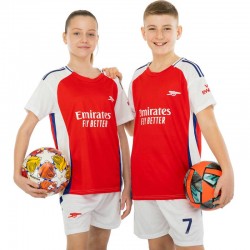 Форма футбольна дитяча PlayGame із символікою Arsenal домашня 2025, розмір 24, зріст 130-140, червоний-білий, код: CO-4608_24