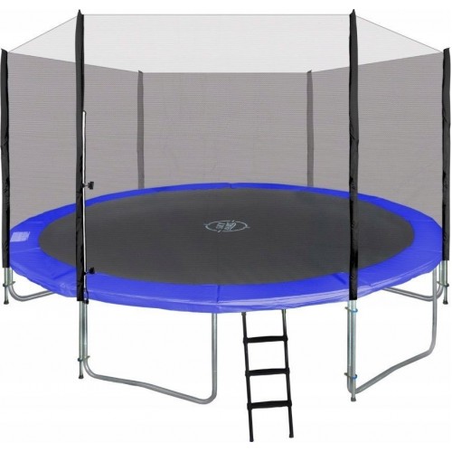 Батут SkyRamiz з зовнішньою сіткою 16 футів 487 см, чорно-синій, код: TRAMP.16FT.NIE-IN