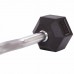 Штанга фіксована Zelart Rubber Hexagon Barbell вигнута гумова довжина-95см 10кг, код: TA-6231-10