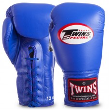 Рукавички боксерські шкіряні Twins 18 унцій, синій, код: BGLL1_18BL