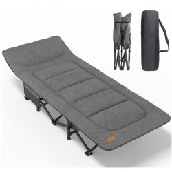 Розкладне ліжко шезлонг WCG + матрац і подушка, 1890х670х350 мм, сірий, код: CC-S08-IF Розкладне ліжко шезлонг WCG + матрац і подушка, 1890х670х350 мм, сірий, код: CC-S08-IF