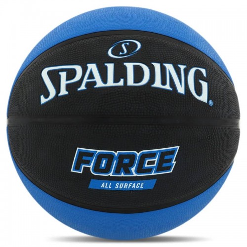 М"яч баскетбольний гумовий Spalding Force №7, чорний-синій, код: 84545Z