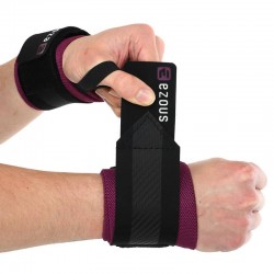Бинти кистьові для жиму BioGym Strength Wrist Wraps Ezous 320х80мм, 2шт, чорний-фіолетовий, код: C-05_BKV