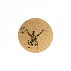 Жетон-наклейка PlayGame Важка атлетика 25мм золота, код: 25-0096_G-S52