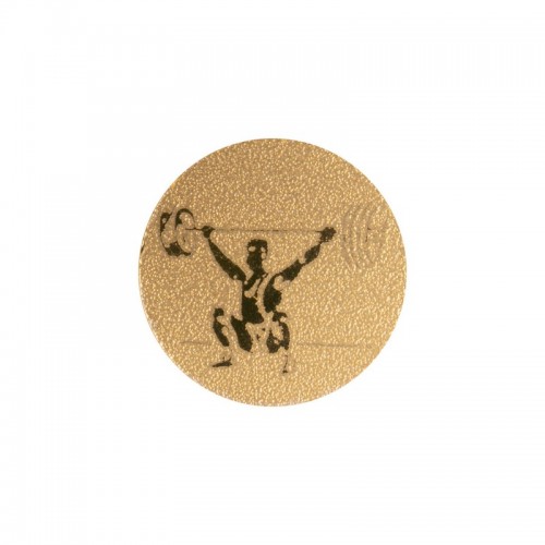 Жетон-наклейка PlayGame Важка атлетика 25мм золота, код: 25-0096_G-S52