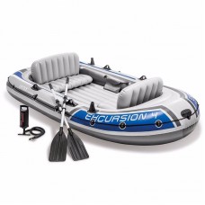 Чотиримісний надувний човен Intex Excursion 4 Set + Алюмінієві весла та ручний насос, 3150x1650x430 мм, код: 68324-IB