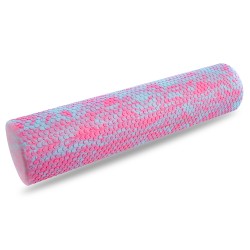 Ролик для йоги FitGo 600х150 мм, сірий-рожевий, код: FI-6981_GRP