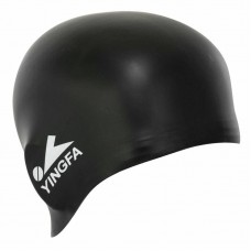 Шапочка для плавання силіконова для дорослих Yingfa Round S, чорний, код: C0072_SBK