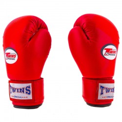 Боксерські рукавички Twins 6oz, червоний, код: TW-6R-1-WS