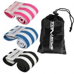 Резинка для фітнесу та спорту із тканини SportVida Hip Band 3 штуки, код: SV-HK0364