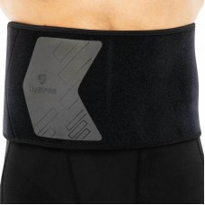 Пояс для тренажерного залу та схуднення LiveUp Sweat Waist Trimmer 1250x195x5мм, чорний-сірий, код: LP8718