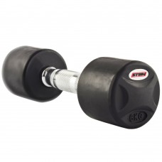 Гантель прогумована з хромованою ручкою Stein 1х6 кг, чорний, код: DB3051-6-ST Гантель прогумована з хромованою ручкою Stein 1х6 кг, чорний, код: DB3051-6-ST