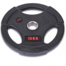 Диски обгумовані Life Fitness з потрійним хватом і металевою втулкою 15кг (d-51мм), код: SC-80154B-15-S52