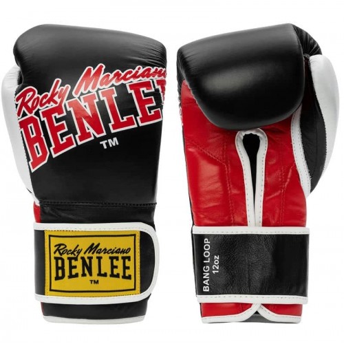Рукавички боксерські Benlee Bang Loop 14oz шкіра, чорно-червоні, код: 199351 (Black Red) 14 oz.