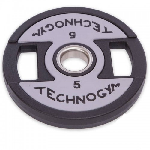 Диски поліуретанові Technogym з хватом і металевою втулкою 5 кг (d-51мм), код: TG-1837-5-S52 Диски поліуретанові Technogym з хватом і металевою втулкою 5 кг (d-51мм), код: TG-1837-5-S52