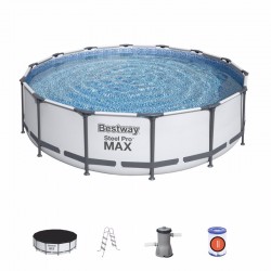 Круглий каркасний басейн (407x107 см) Steel Pro Max, код: 56950-IB