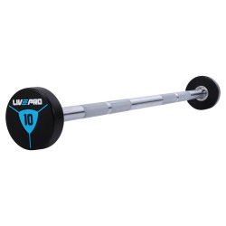 Штанга фіксована пряма поліуретанова LiveUp довжина-89,2см, 10кг, чорний-синій, код: LP8010-10-S52 Штанга фіксована пряма поліуретанова LiveUp довжина-89,2см, 10кг, чорний-синій, код: LP8010-10-S52
