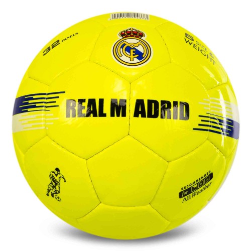 М"яч футбольний Ballonstar Real Madrid Crystal №5 PU, жовтий, код: FB-7957