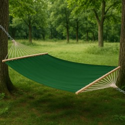 Монотонний гамак двомісний з планкою WCG Wish XXL 2000х1500 мм, смарагдовий, код: HW-08EM-2-IF