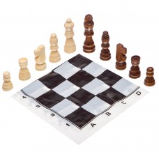Шахматные фигуры деревянные с полотном из PVC ChessTour, код: 300P