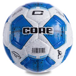 М"яч футбольний Core Competition Plus №5 PU, білий-синій, код: CR-003-S52