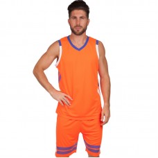 Форма баскетбольна чоловіча PlayGame Lingo L (ріст 160-165), помаранчевий-синій, код: LD-8019_LORBL