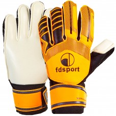 Рукавички воротарські дитячі з захистом пальців Fdsport розмір 8, помаранчевий-чорний, код: FB-579_8ORBK