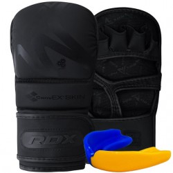 Рукавиці для ММА неопренові RDX T15 Noir Inner Matte S, чорний, код: GSR-T15MB-S