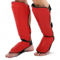 Захист гомілки та стопи для єдиноборств Hard Touch, розмір S, червоний, код: BO-4229_SR