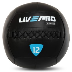 М"яч набивний медичний для кросфіту LiveUp 12кг, чорний, код: LP8103-12