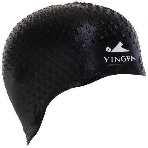 Шапочка для плавання на довгі коси Yingfa, чорний, код: C0061_BK