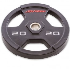 Диск поліуретановий Life Fitness з хватом і металевою втулкою 20кг (d-51мм), код: SC-80154-20-S52