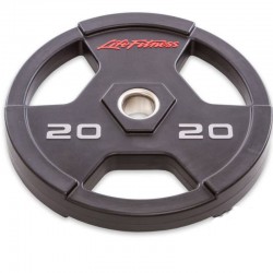 Диск поліуретановий Life Fitness з хватом і металевою втулкою 20кг (d-51мм), код: SC-80154-20-S52