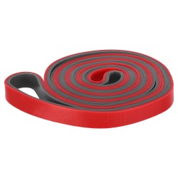Гума петля для підтягувань та тренувань стрічка силова двошарова FitGo Dual Power Band червоний-сірий, код: 8037-13-S52