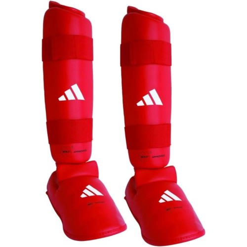 Захист гомілки та стопи Adidas з ліцензією WKF XL, червоний, код: 15570-666