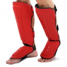 Захист гомілки та стопи для єдиноборств Hard Touch, розмір M, червоний, код: BO-4229_MR