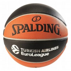 М"яч баскетбольний Spalding Euroleague TF-1000 Legacy №7, чорний-помаранчевий, код: 689344410999