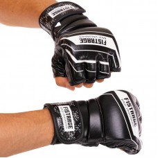 Рукавиці для змішаних єдиноборств MMA Fistrage M, чорний, код: VL-4296_MBK